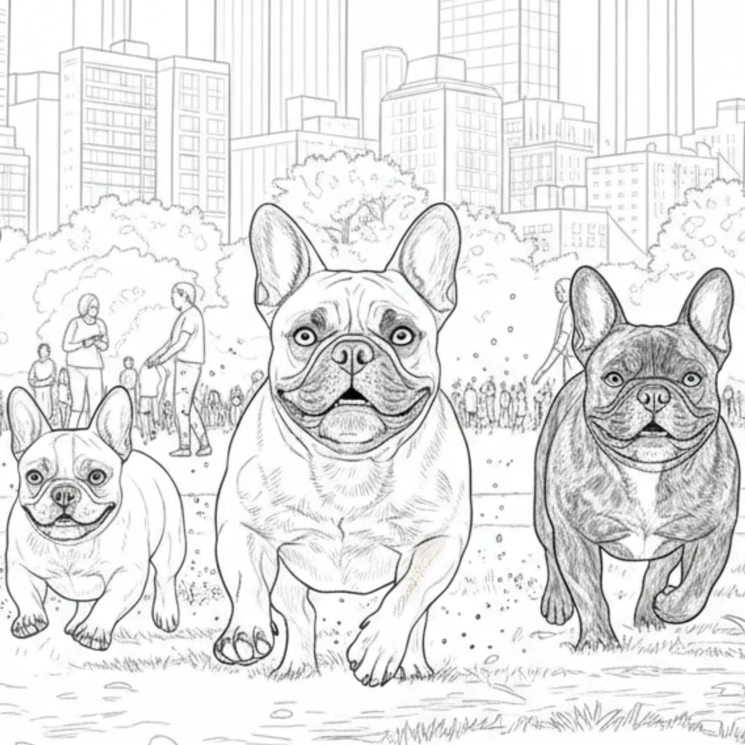 Bulldogs Running coloring page - free printable bulldogs running coloring sheet for kids