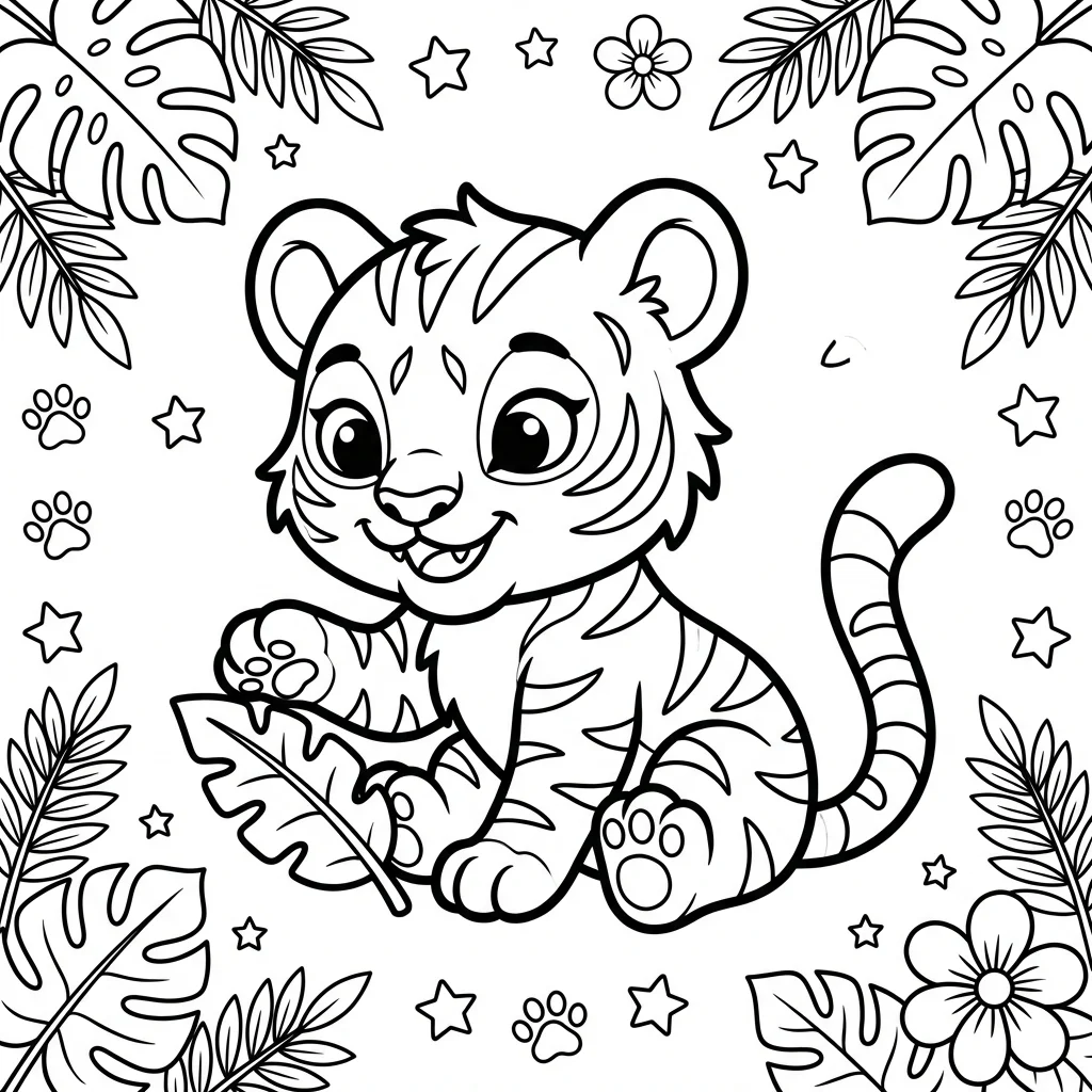 Tigers coloring pages