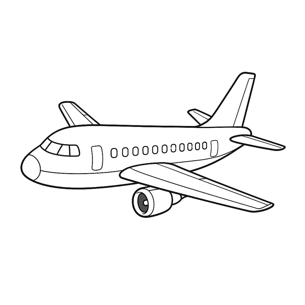 Airplane coloring page - free printable airplane coloring sheet for kids