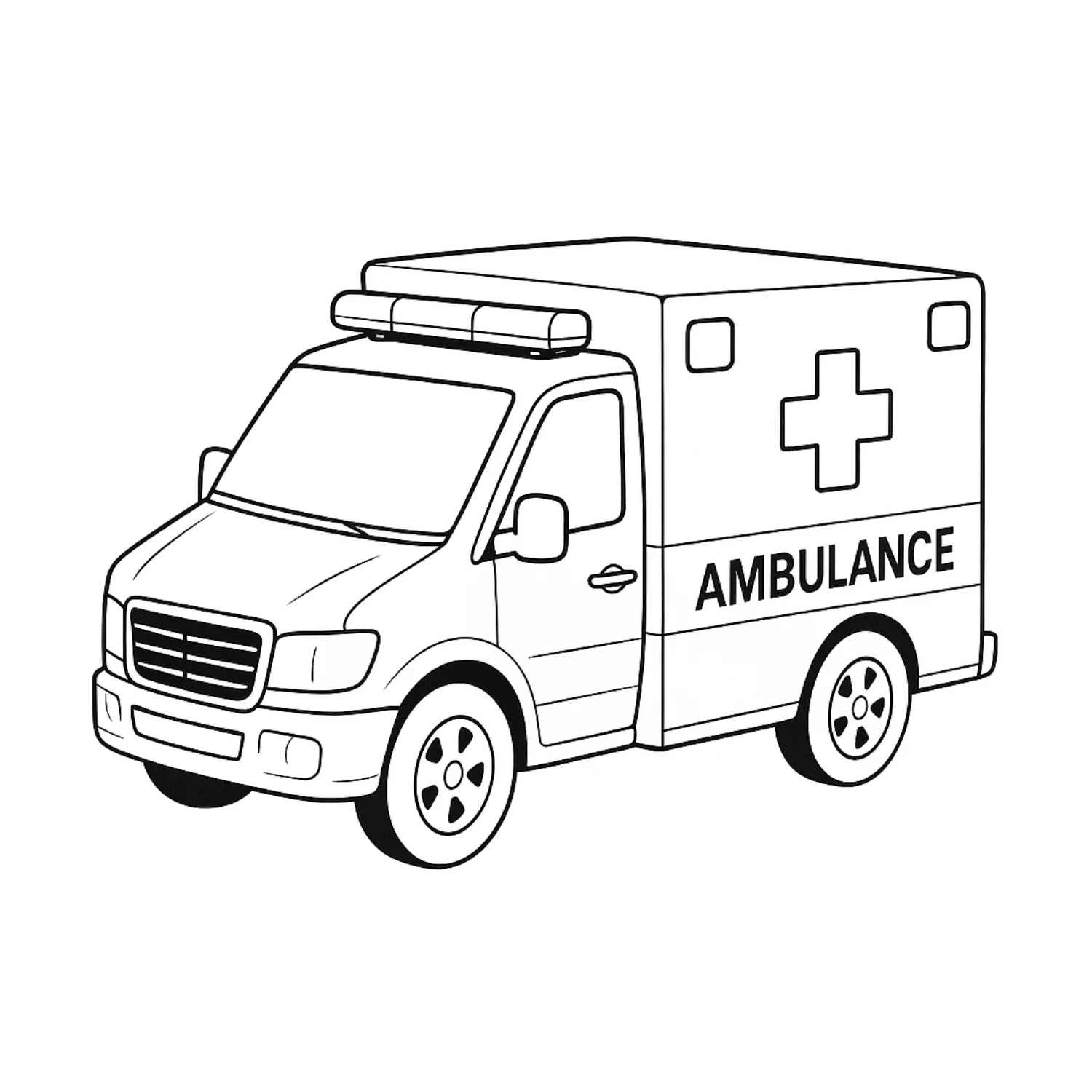 Ambulance coloring page - free printable ambulance coloring sheet for kids