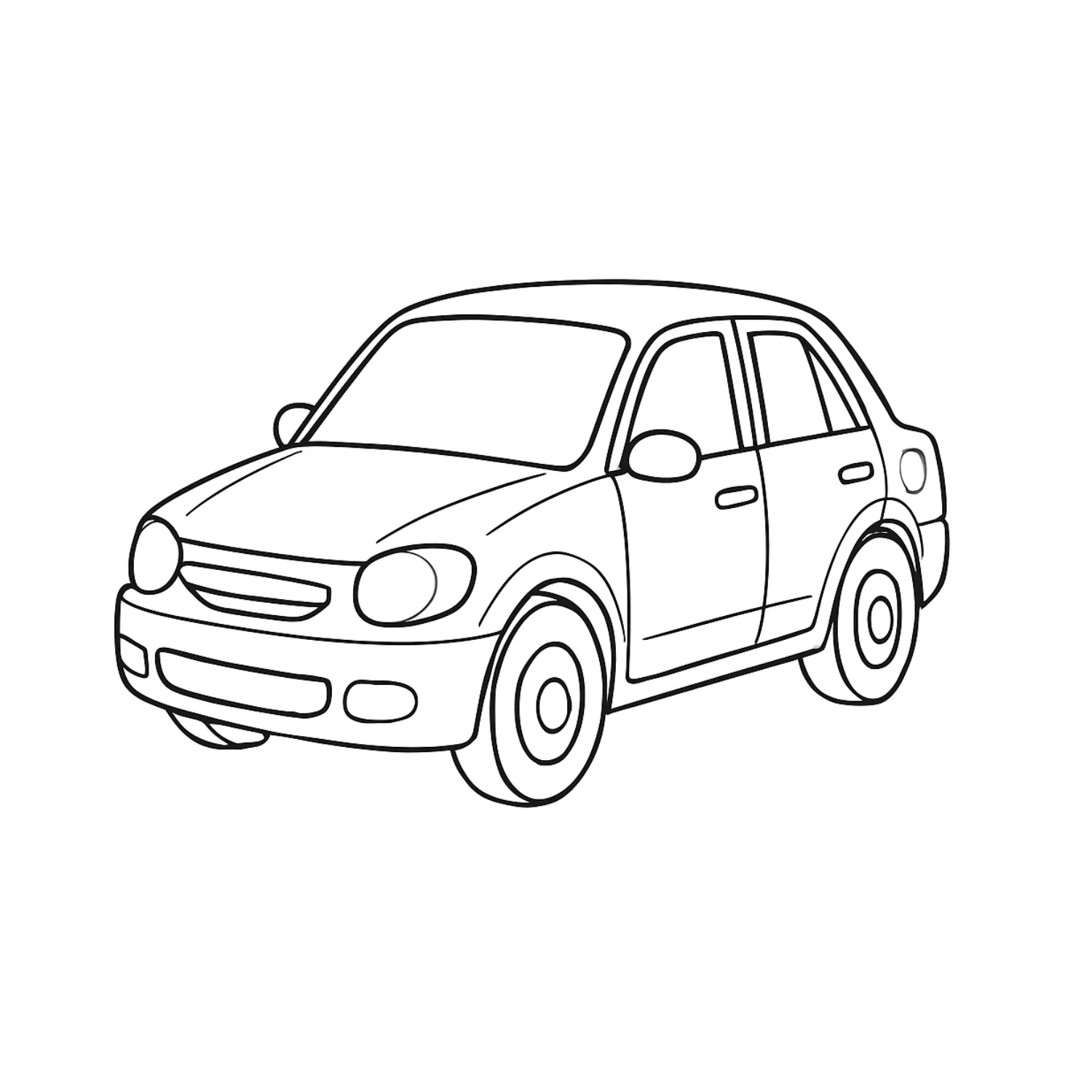 Car coloring page - free printable car coloring sheet for kids
