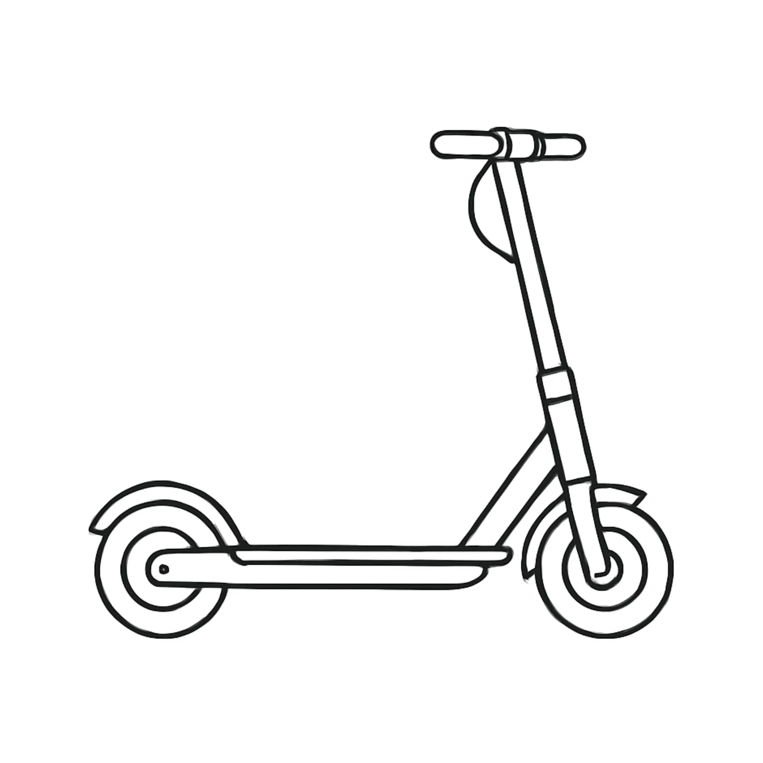 Electric Scooter coloring page - free printable electric scooter coloring sheet for kids