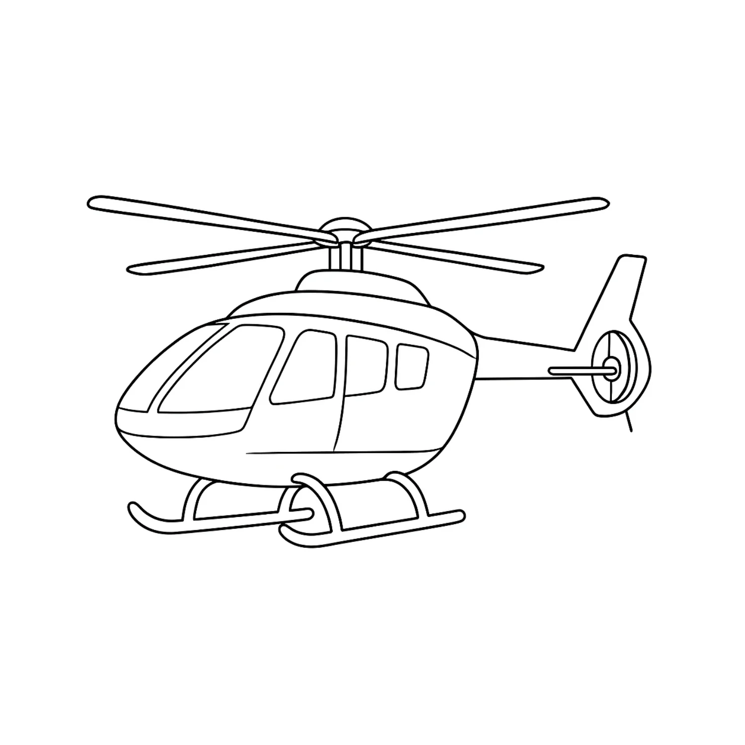 Helicopter coloring page - free printable helicopter coloring sheet for kids