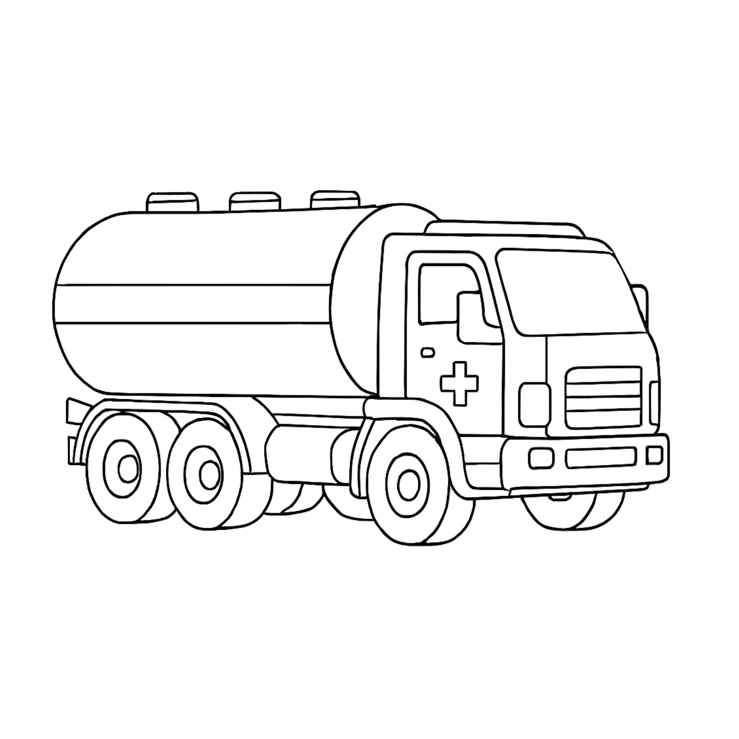 Tanker Truck coloring page - free printable tanker truck coloring sheet for kids
