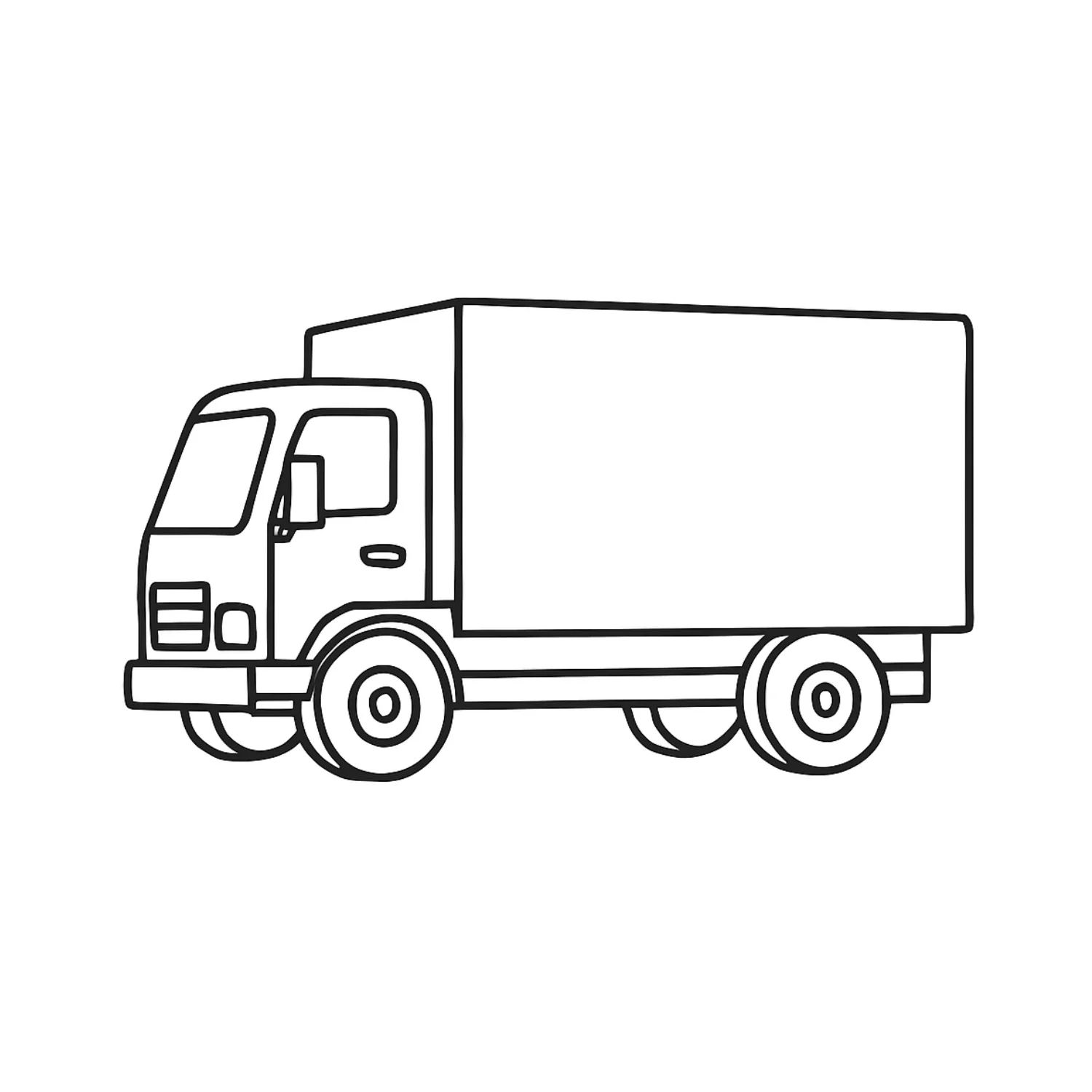 Truck coloring page - free printable truck coloring sheet for kids